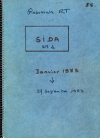 Cahier de laboratoire de Françoise Barré-Sinoussi en 1983