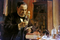 Louis Pasteur dans son laboratoire de l'Ecole normale supérieure. Huile sur toile par Albert Edelfelt en 1886.