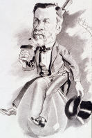 Caricature de Pasteur "Le triomphateur de Copenhague"