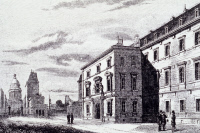 Façade de l'Ecole normale supérieure de Paris vers 1850