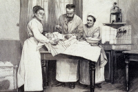 Sérothérapie antidiphtérique à l'hôpital des enfants malades en 1894