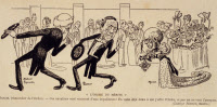 Caricature, Louis Pasteur et le refus d'une décoration prussienne