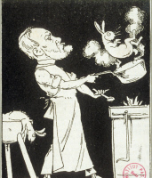 Caricature des travaux de Louis Pasteur sur la rage