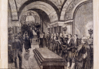 Descente du cercueil de Louis Pasteur, gravure