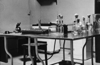 Laboratoire de la peste à l'Institut Pasteur de Madagascar occupé par André Dodin en 1956