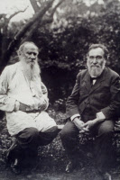 Léon Tolstoï ( 1828-1910 ) et Elie Metchnikoff ( 1845-1916 ) en 1909