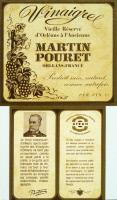 Etiquette du vinaigre Martin-Pouret
