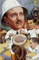 Caricature représentant Emile Brumpt (1877-1951)