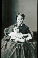 Madame Pasteur et sa fillle Camille en 1864