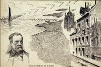 Carte postale "Louis Pasteur, né à Dole"