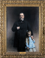 Louis Pasteur avec sa petite-fille Camille Vallery-Radot, 1886