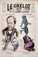 M. Pasteur par Alfred Le Petit in Le Grelot, n° 686, 1ère page, 1er juin 1884.