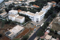 Vue aérienne de l'Institut Pasteur de Dakar, en 1970.
