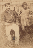 Paul-Louis Simond et "Michel" à Cayenne (Guyanne) en 1884.   
