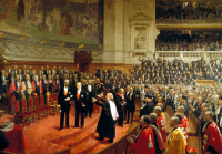 Jubilé de Louis Pasteur à la Sorbonne le 27 décembre 1892. Huile sur toile de Jean-André Rixens de 1902.