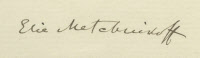 Signature d'Elie Metchnikoff (1845-1916)