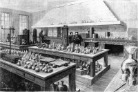 Louis Pasteur dans son laboratoire de l'Ecole normale supérieure.