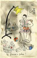 Caricature de François Gros "le faux-père !"