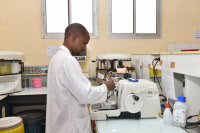 Laboratoire d'Anatomie pathologique au Centre Pasteur du Cameroun.
