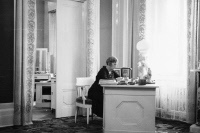 Marie d'Herelle, chambre de l'hôtel Europe, Léningrad décembre 1934.