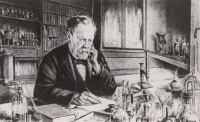 Louis Pasteur dans son laboratoire vers 1880