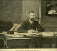 "M. Le Dr Yersin dans sa chambre de l'Institut Pasteur, rue Dutot."