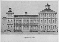 Plan façade de l'hopital Pasteur vers 1898