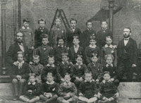 Jules Bordet à l'école primaire en 1879.