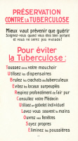 Illustration hygiène  - "Préservation contre la tuberculose"