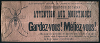 Affiche "Attention aux moustiques"