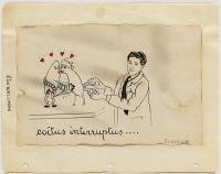 "coïtus interruptus..." Elie Wollman interrompant la conjugaison bactérienne, vu par Francine Lavallé, en 1957