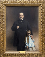 Louis Pasteur avec sa petite-fille Camille Vallery-Radot, 1886