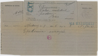 Télégramme d’Alexandre Yersin à Emile Roux. Nha-Trang. 9 août 1898