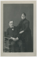 Louis Pasteur et son épouse Marie née Laurent. Photo Lejeune vers 1884.