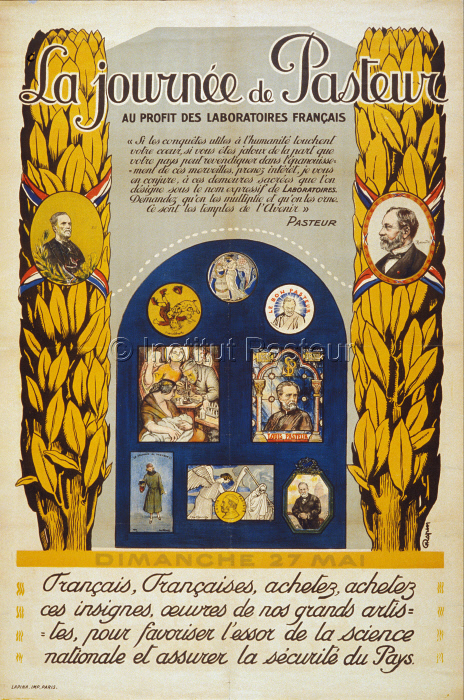 Affiche "La journée de Pasteur au profit des laboratoires français" 1923
