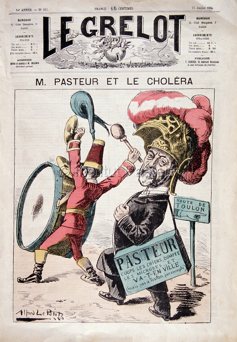 Caricature "M. Pasteur et le choléra"