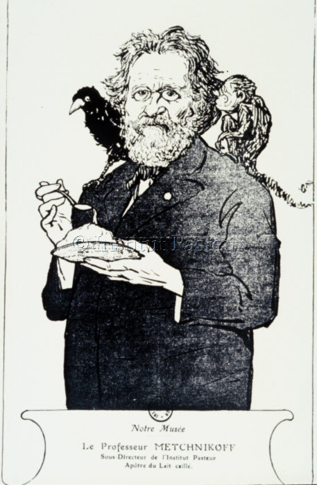 Caricature d'Elie Metchnikoff 
