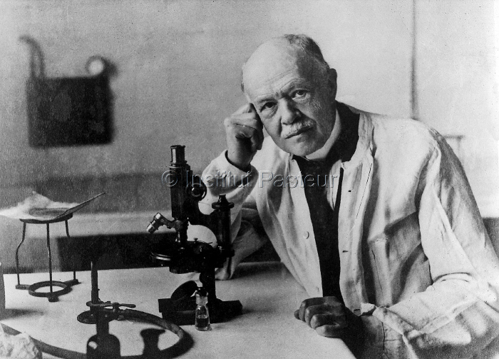 Charles Nicolle dans son laboratoire à l'Institut Pasteur de Tunis, vers 1935.
