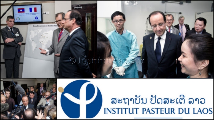 M. François HOLLANDE visite l'Institut Pasteur du Laos le 5 novembre 2012