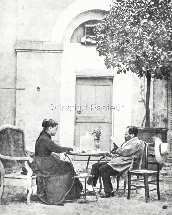 Louis Pasteur et sa femme près d'Alès en 1868