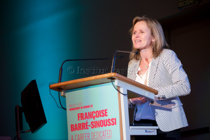 Conférence en l'honneur de Françoise Barré-Sinoussi le 13 octobre 2015, Institut Pasteur, Paris.