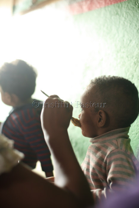 Centre de nutrition dans le quartier 67ha, un des plus pauvres d'Antananarivo (Madagascar)