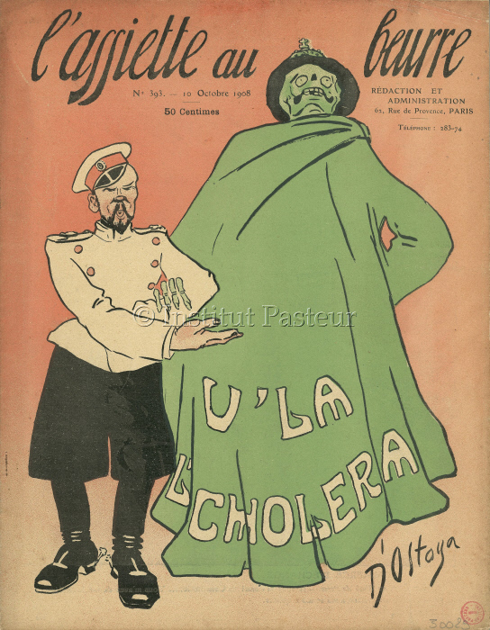 Caricature, choléra, 1908