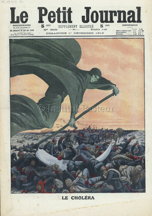 Allégorie de l'épidémie de choléra en Turquie, 1912