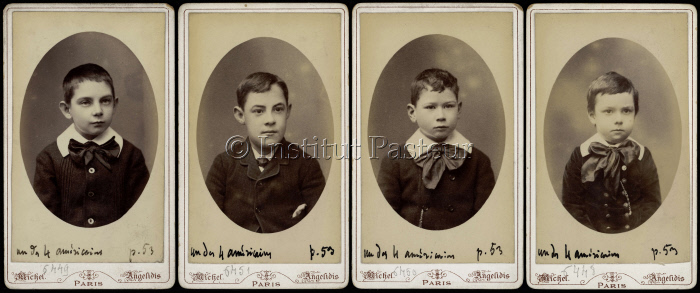 Enfants américains vaccinés contre la rage en décembre 1885
